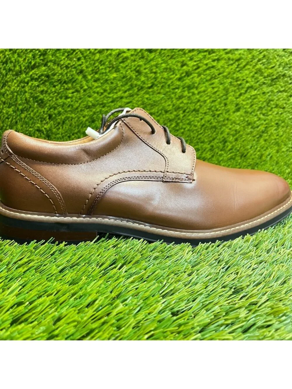 Nunn Bush Calderone Mens Size 9.5 Brown Casual Classic Plain Toe Oxford Shoes